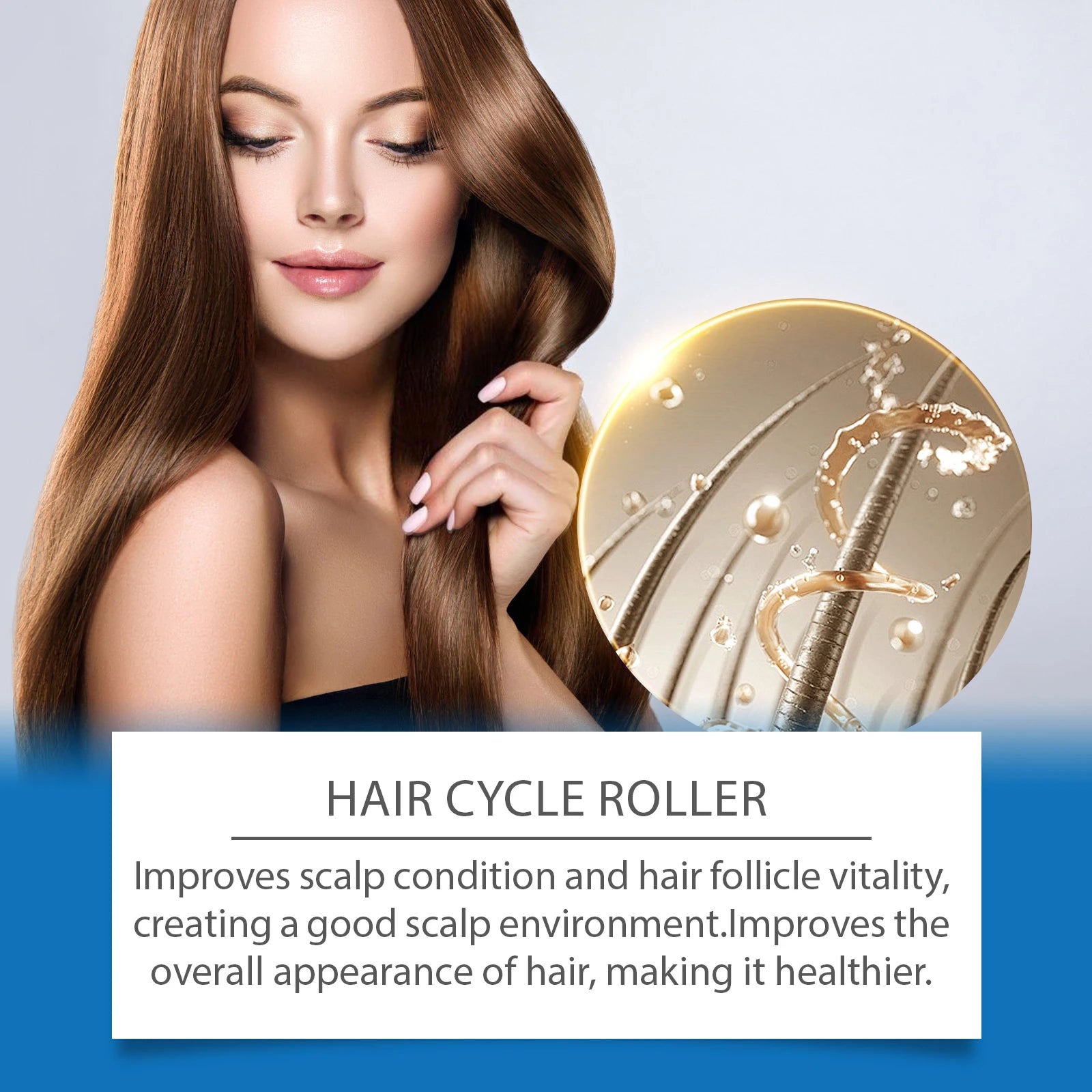 Rosemary Hair Growth Oil for Man Nourish Scalp Activate Hair Follicle Stimulator anti Hair Loss Treatment Hair Regrowth Roller