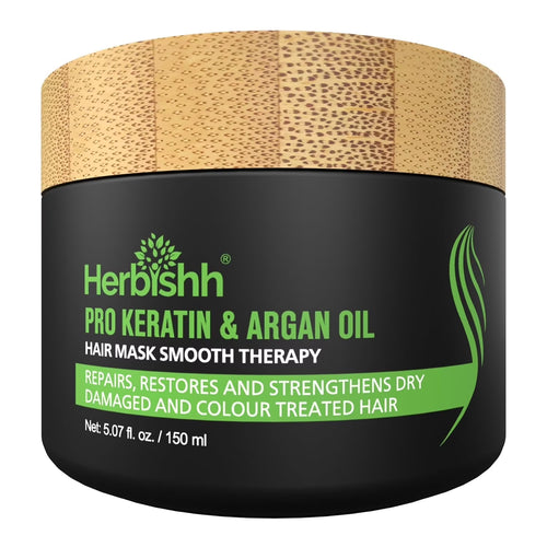 (6 Pack)  Keratin & Argan Oil Hair Mask for Intense Hydration, Men & Women (150 Gm)