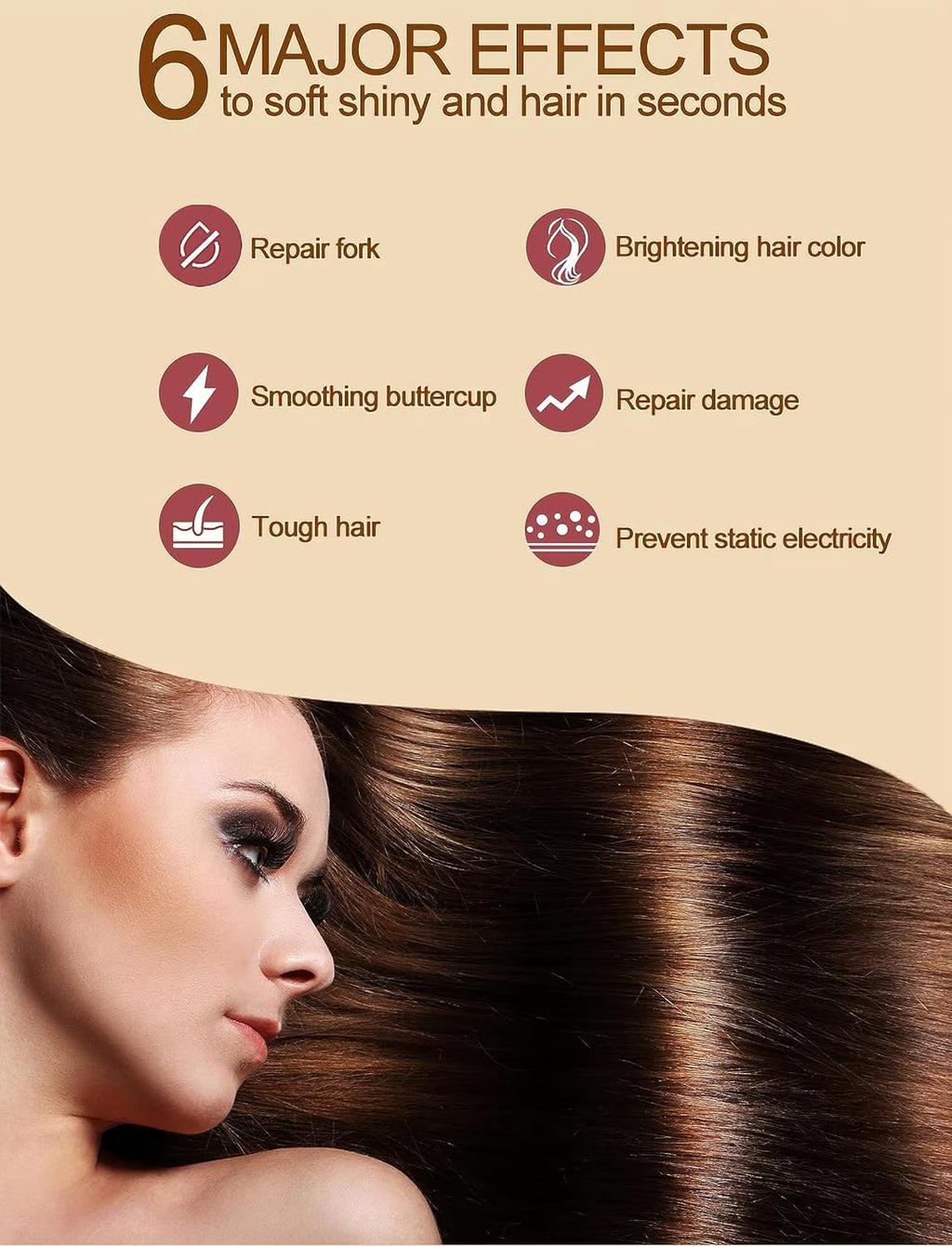 (6 Pack)  Keratin & Argan Oil Hair Mask for Intense Hydration, Men & Women (150 Gm)
