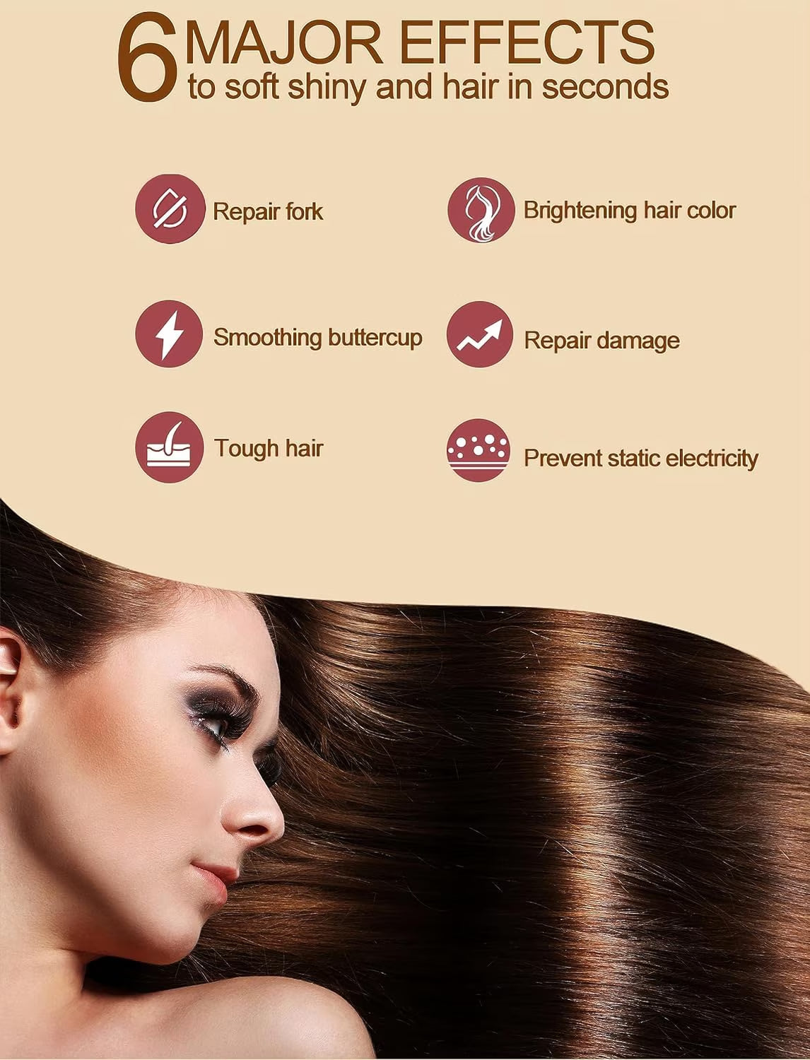 (6 Pack)  Keratin & Argan Oil Hair Mask for Intense Hydration, Men & Women (150 Gm)