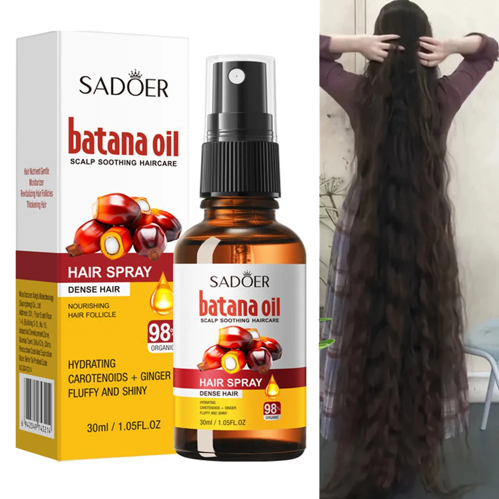 Hair Growth Spray Batana anti Hair Fall Hair Loss Scalp Damaged Treatment Serum Oil Nourish Roots Fast Growing Health Hair Care