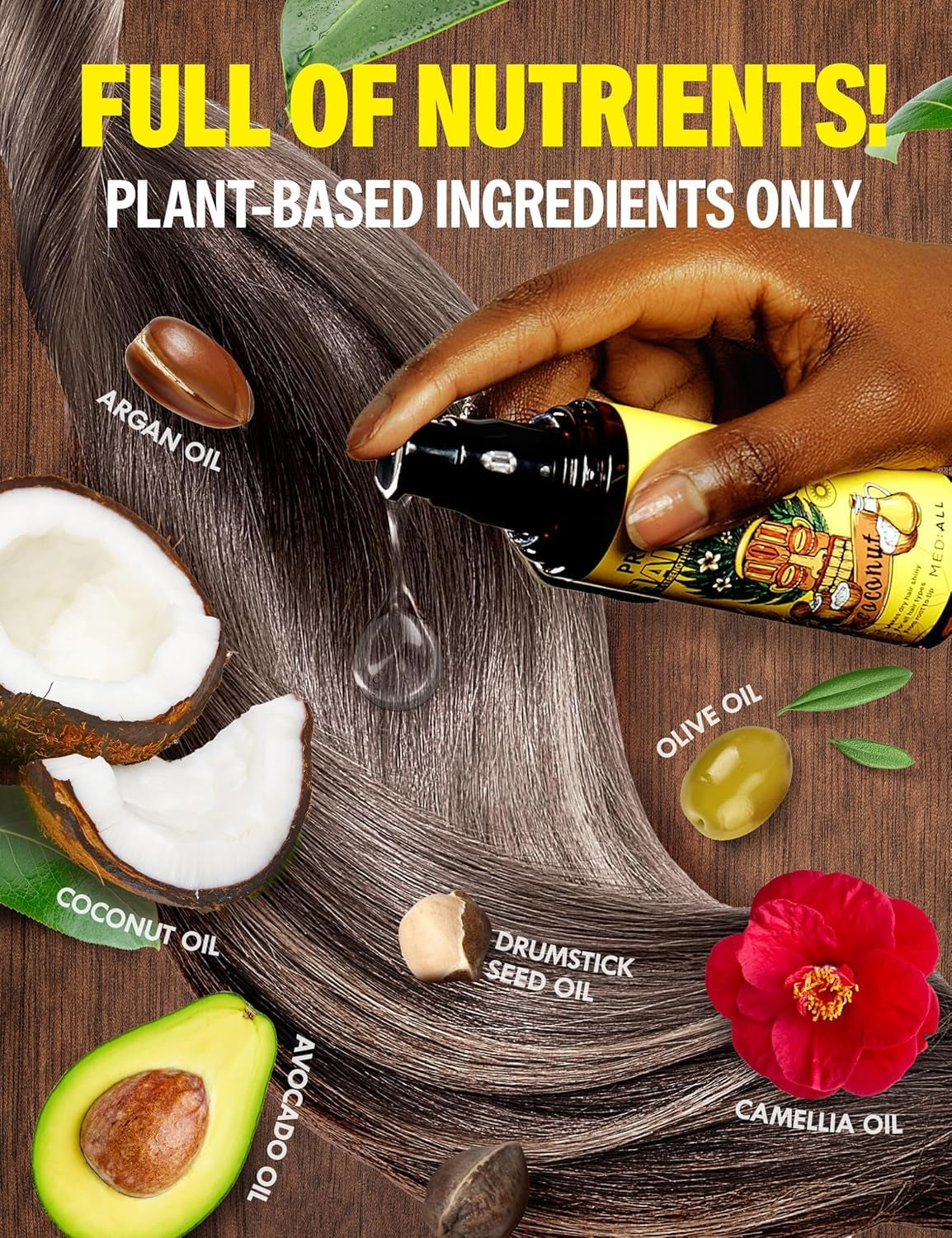 MEDIALL Premium Oil for Frizzy & Damaged Hair | Regrowth Tonic | Hydrating & Moi