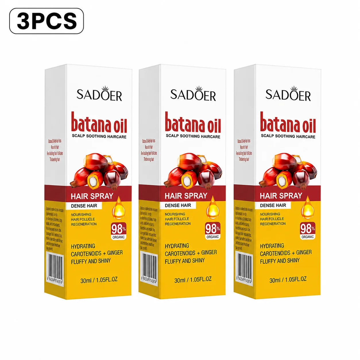 Hair Growth Spray Batana anti Hair Fall Hair Loss Scalp Damaged Treatment Serum Oil Nourish Roots Fast Growing Health Hair Care