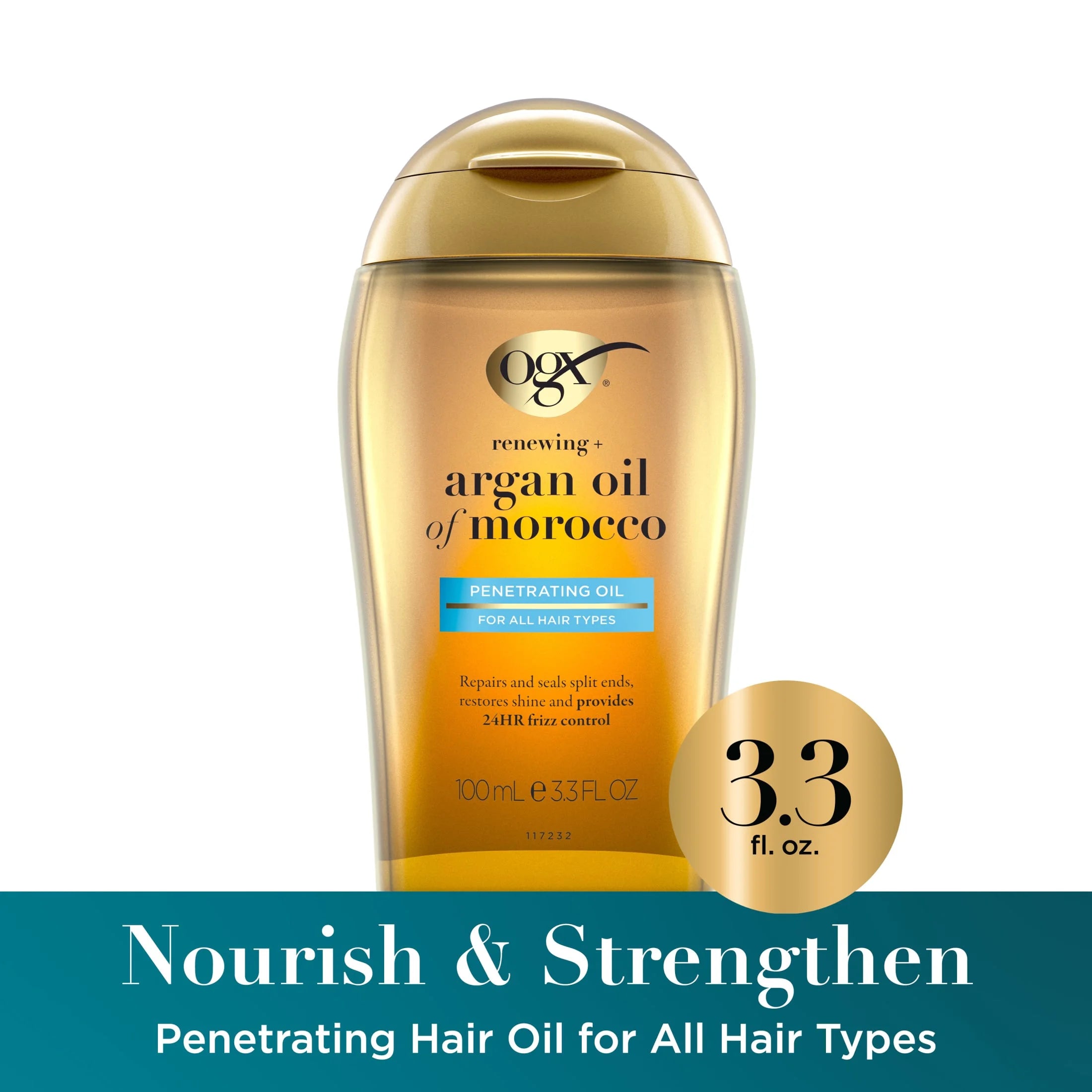 Renewing + Argan Oil of Morocco Penetrating Hair Oil Treatment, 3.3 Fl. Oz