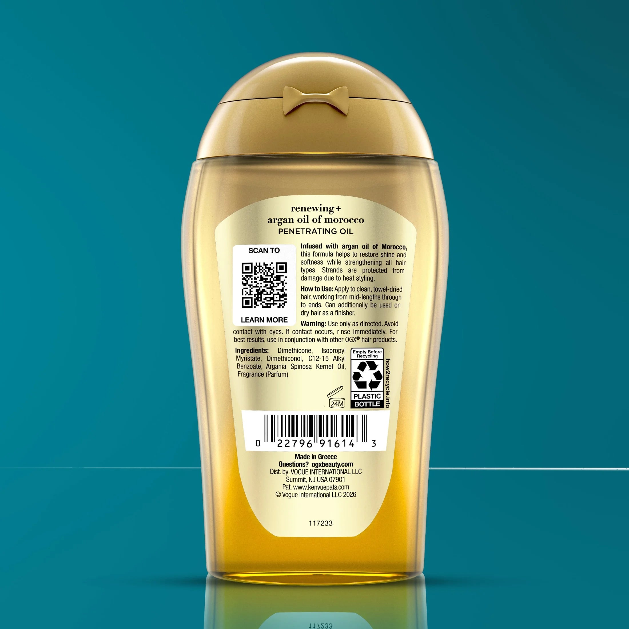 Renewing + Argan Oil of Morocco Penetrating Hair Oil Treatment, 3.3 Fl. Oz