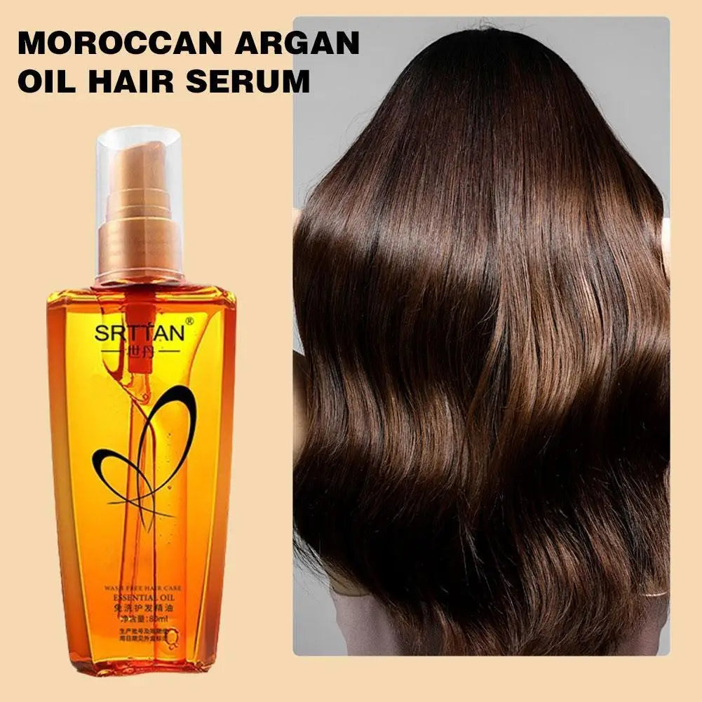 Moroccan Argan Oil Hair Serum Lightweight Hair Oil Mist for Split Ends, Frizzy Hair and Flyaways, Hair Oil Repair- Gloss Shine