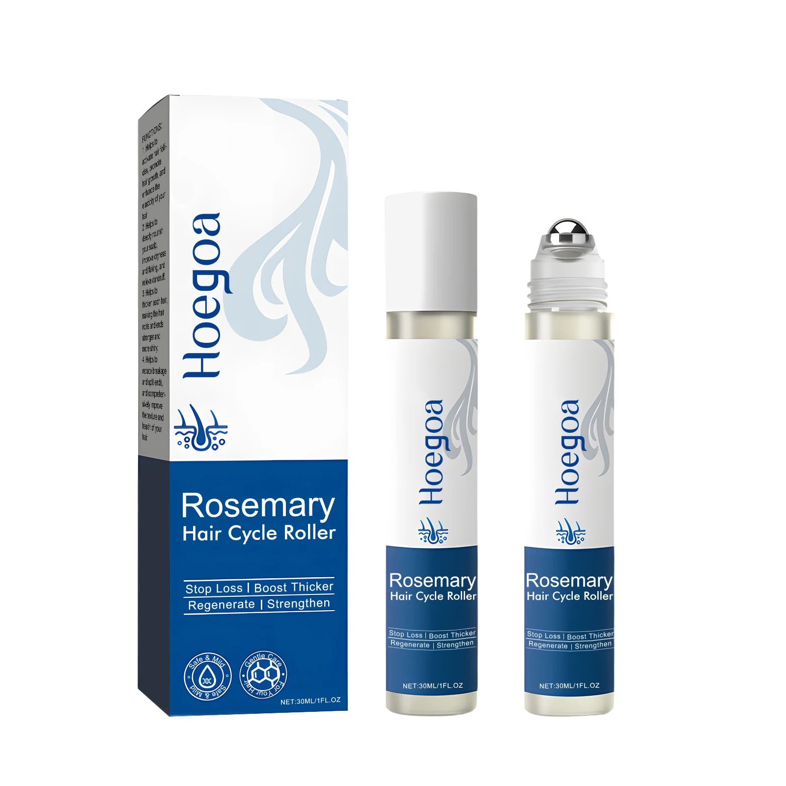 Rosemary Hair Growth Oil for Man Nourish Scalp Activate Hair Follicle Stimulator anti Hair Loss Treatment Hair Regrowth Roller